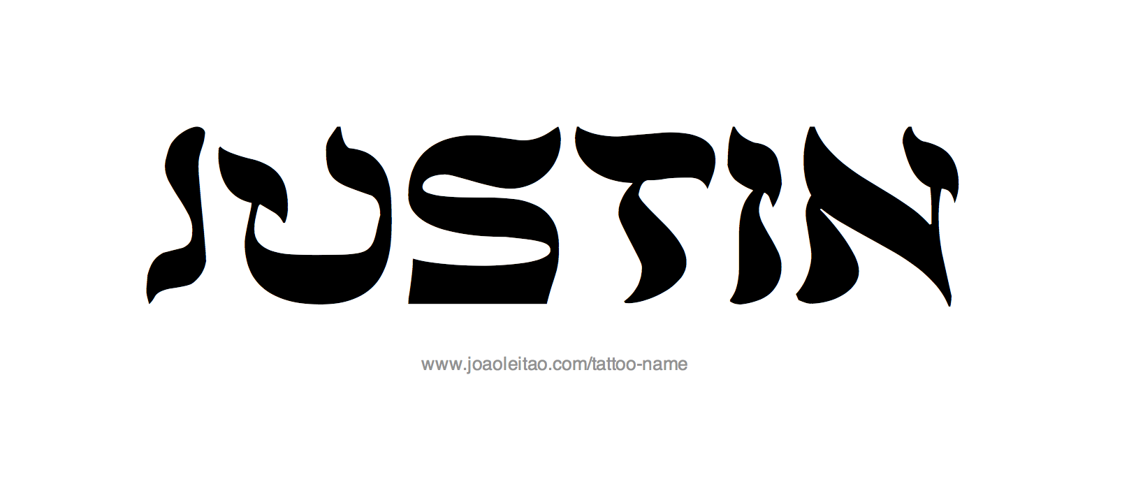 Justin Name Tattoo Designs